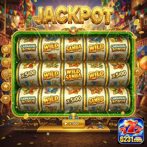 Imagem do jogo Jackpot Carnaval no site 6231, com elementos festivos e emocionantes de slot.